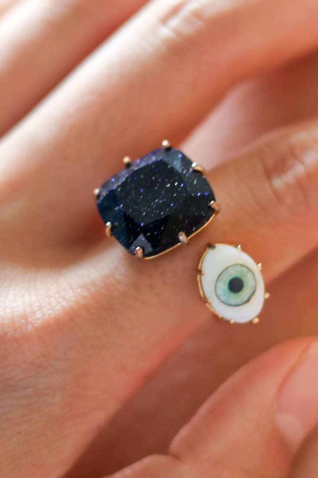 古法风戒指,法式红复古银戒指