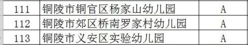 铜陵市一级幼儿园有哪些,铜陵市公立幼儿园名单