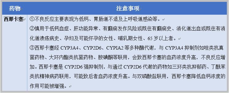 拟钙剂与磷结合剂的使用关注事项