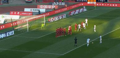 河北华夏马尔康进球,富力4比2扎哈维