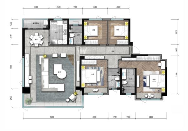 天府中央商务区楼盘,成都天府新区河畔新世界一期实景