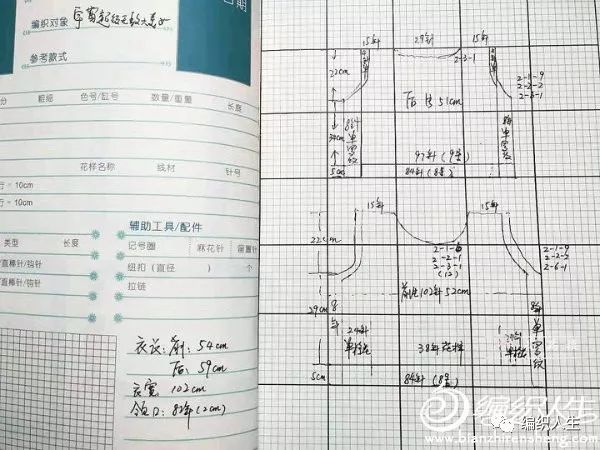 棒针女背心配色编织花样图解,达西妈妈女士圆领背心编织图解
