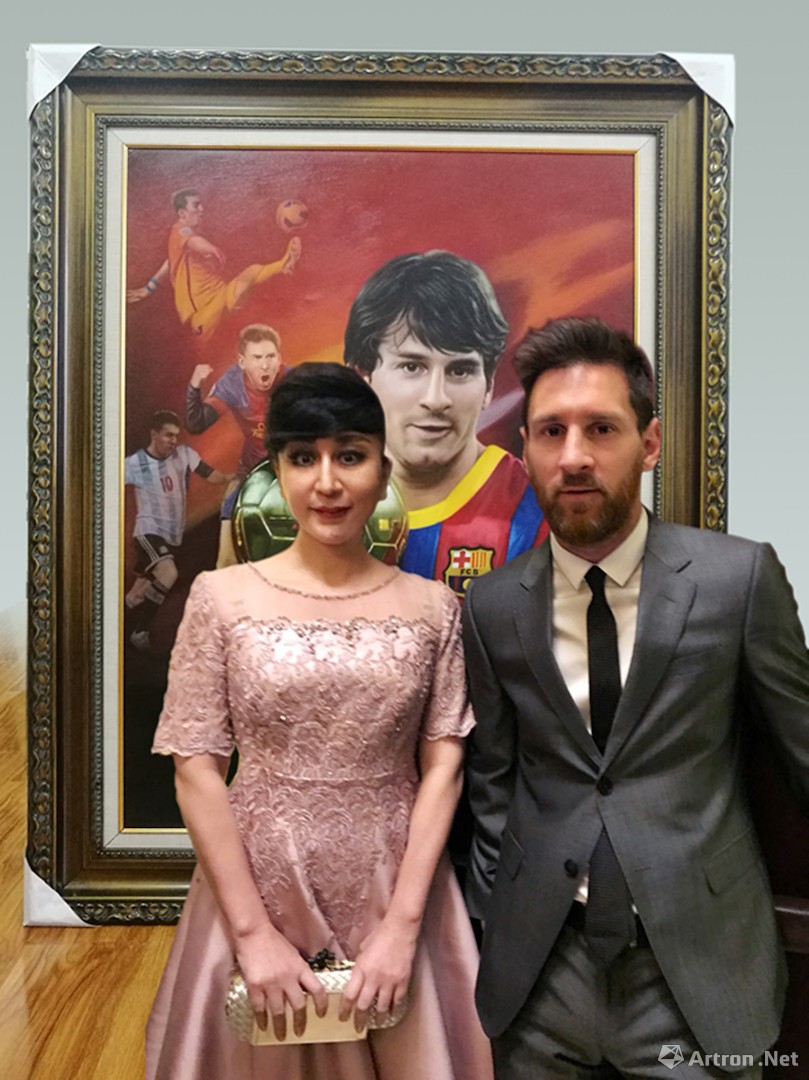 周莹油画艺术作品欣赏,晏子周莹画像