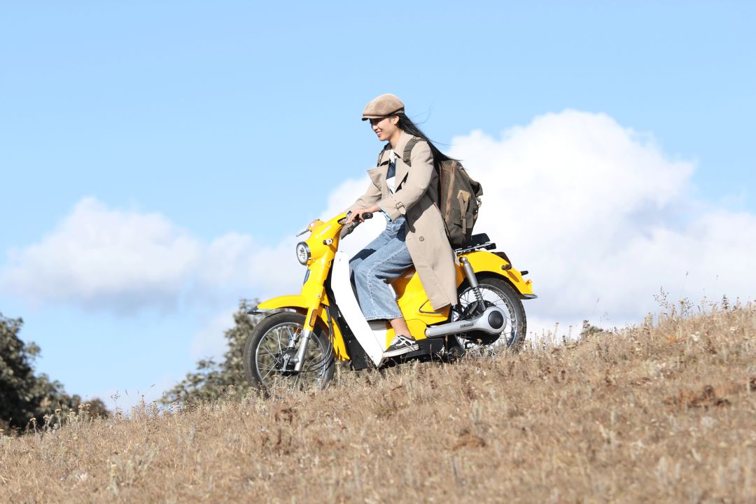 女司机骑摩托车,骑电动车旅游洱海