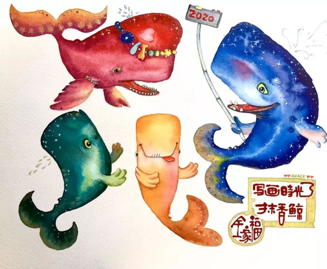 BlingBLling....抹香鲸全家福跨年画展闪亮登场，走过路过不要错过