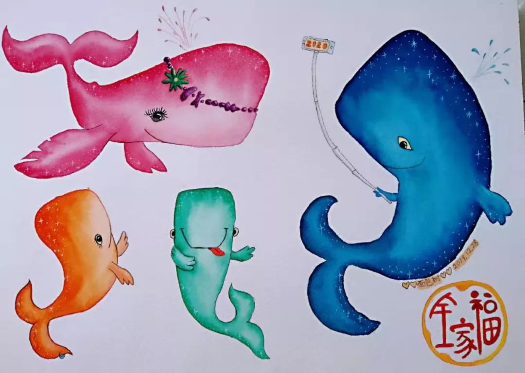 BlingBLling....抹香鲸全家福跨年画展闪亮登场，走过路过不要错过