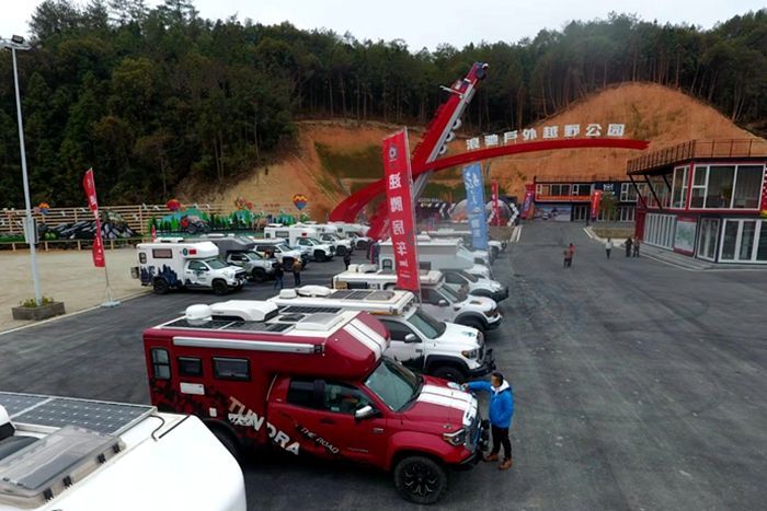 旅美速腾d-max激情者四驱越野房车,旅美速腾房车俱乐部穿越无人区