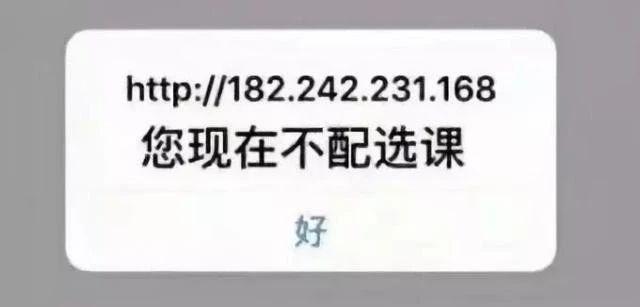 报告老师，我不配选课