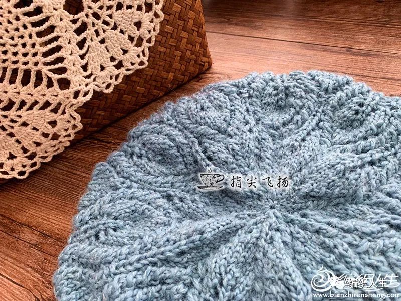 好看又实用的毛线叶儿帽，教你一顶云纹棒针叶子花贝雷帽