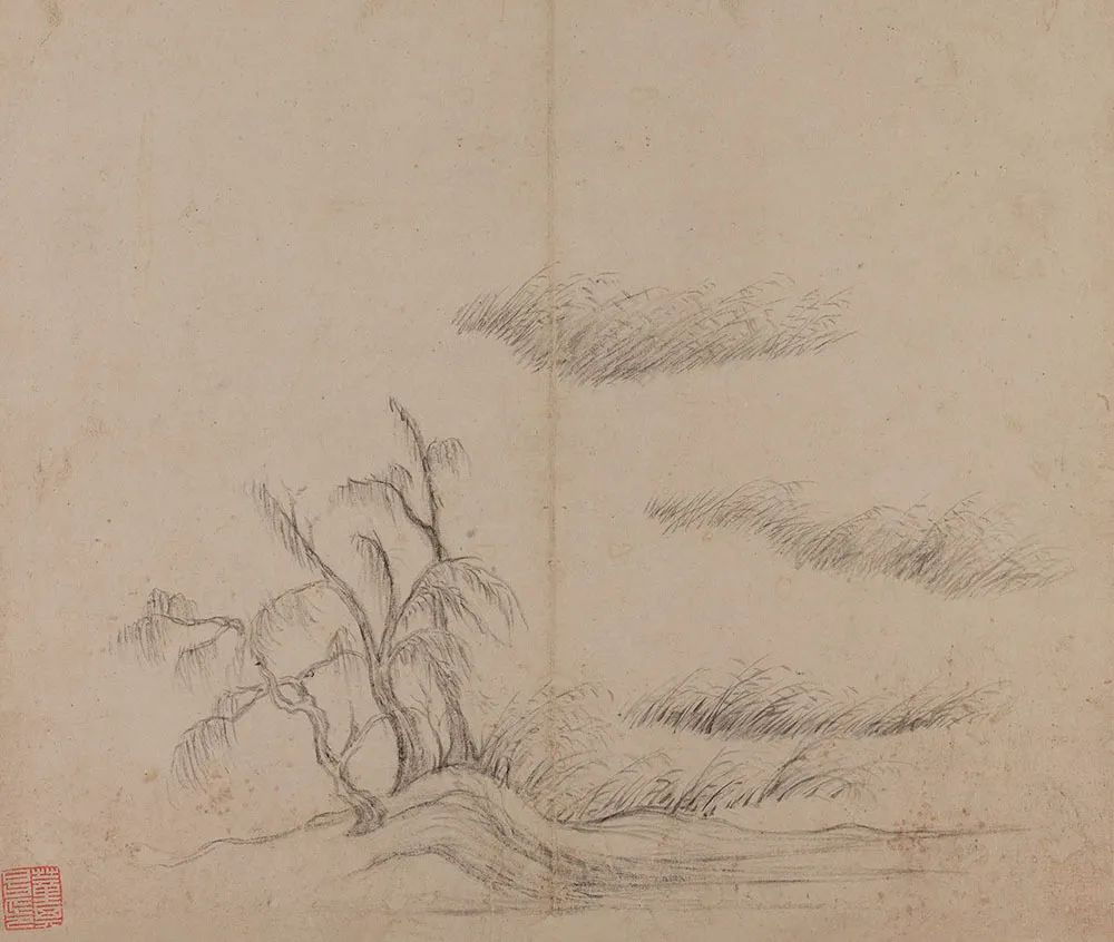 海外馆藏画家董其昌作品欣赏 (董其昌书画合璧山水小景)