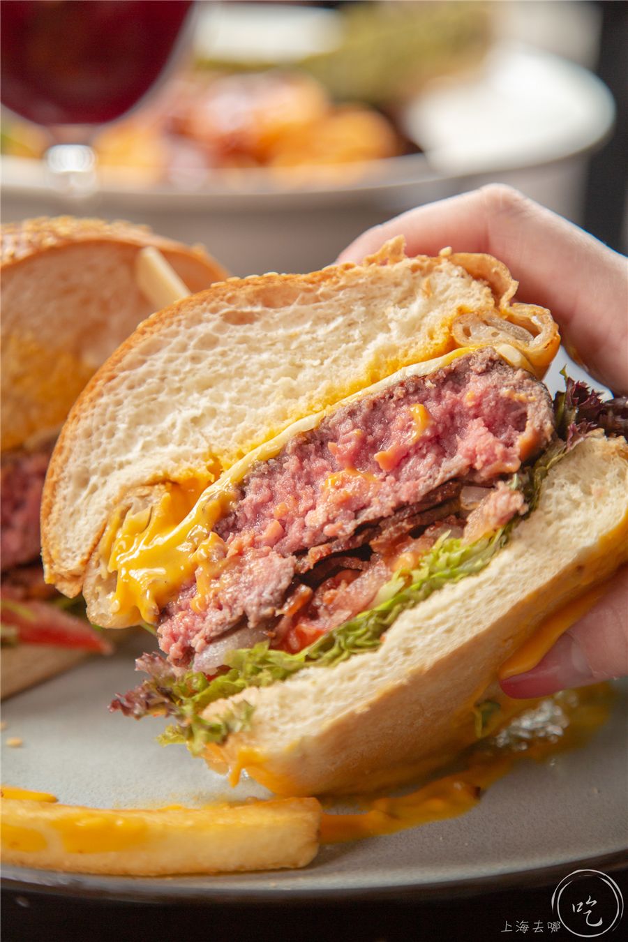 两个双层芝士堡,经典芝士双层堡