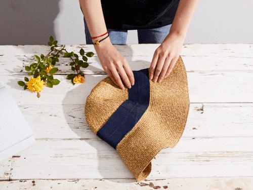 防晒遮阳折叠草帽,可以折叠的草帽牌子