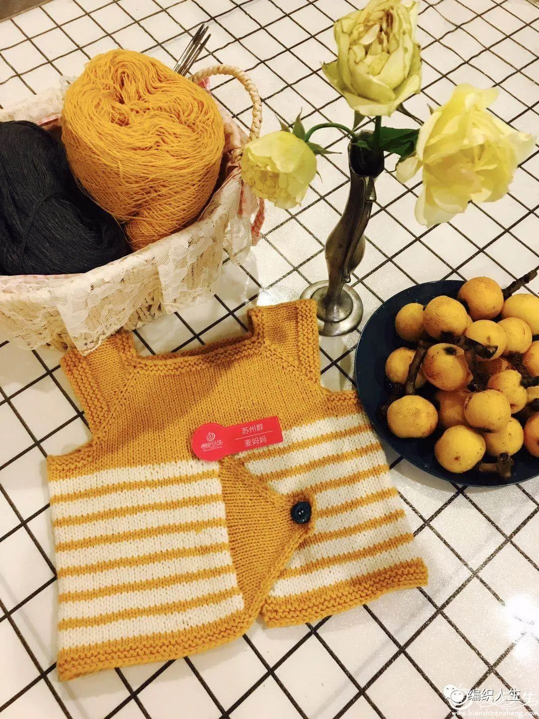 童衣缤纷作品沉睡的靓仔：婴幼儿棒针背心（有编织说明）