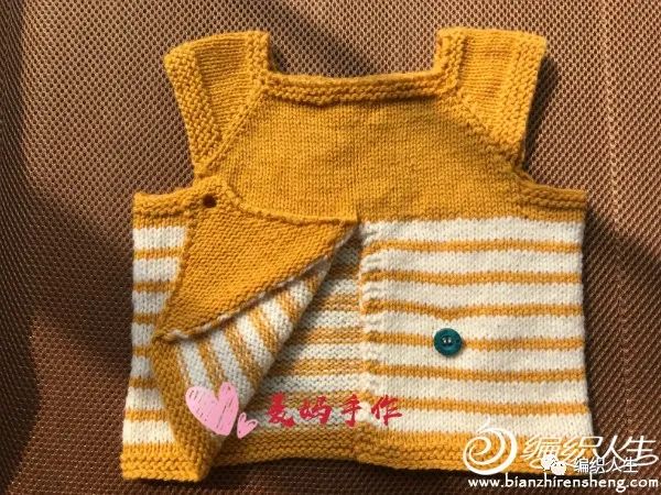 童衣缤纷作品沉睡的靓仔：婴幼儿棒针背心（有编织说明）