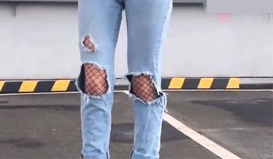 牛仔裤破个洞无痕缝补,一条牛仔裤可以破几个洞