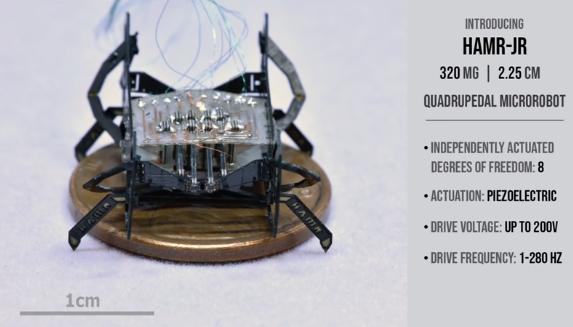 史上最小、速度最快机器人！哈佛出品的2厘米「四足小强」来了