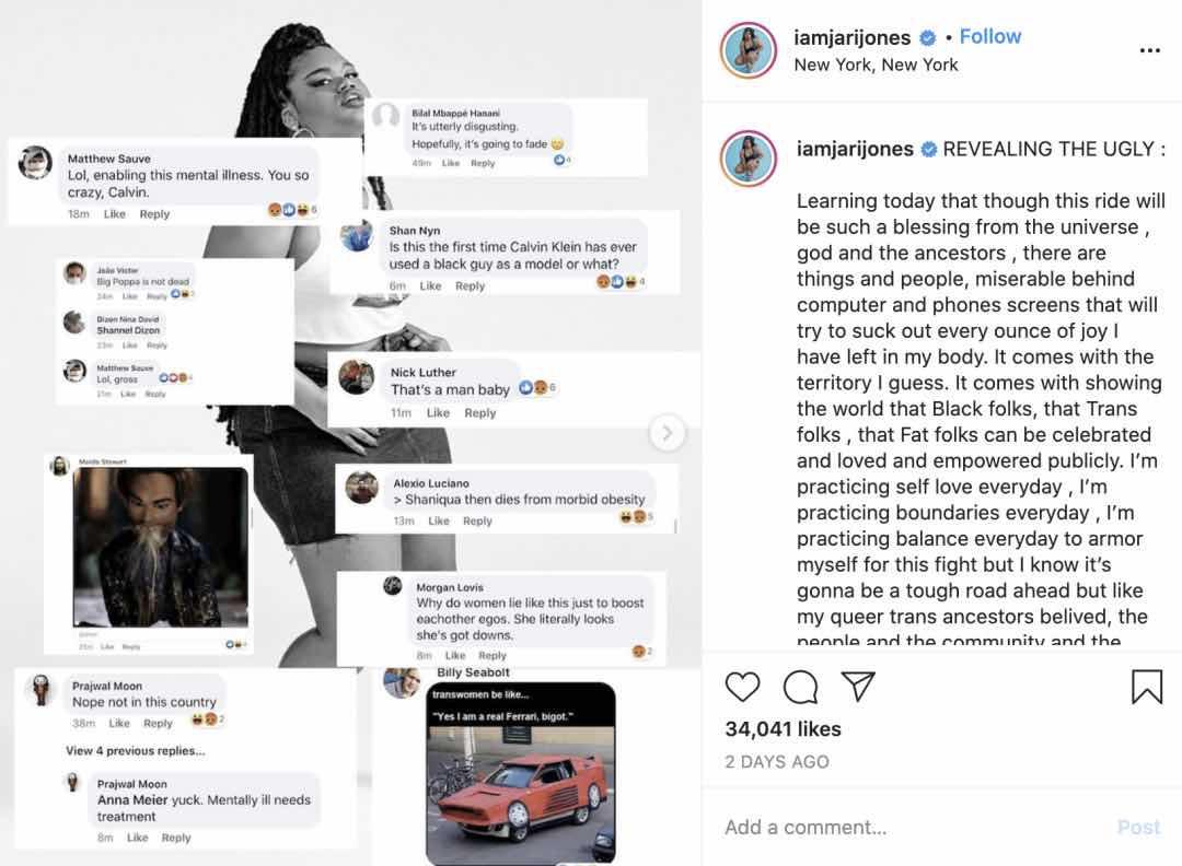 CK启用黑人变性大码同性恋模特，政治正确还是审美解放？