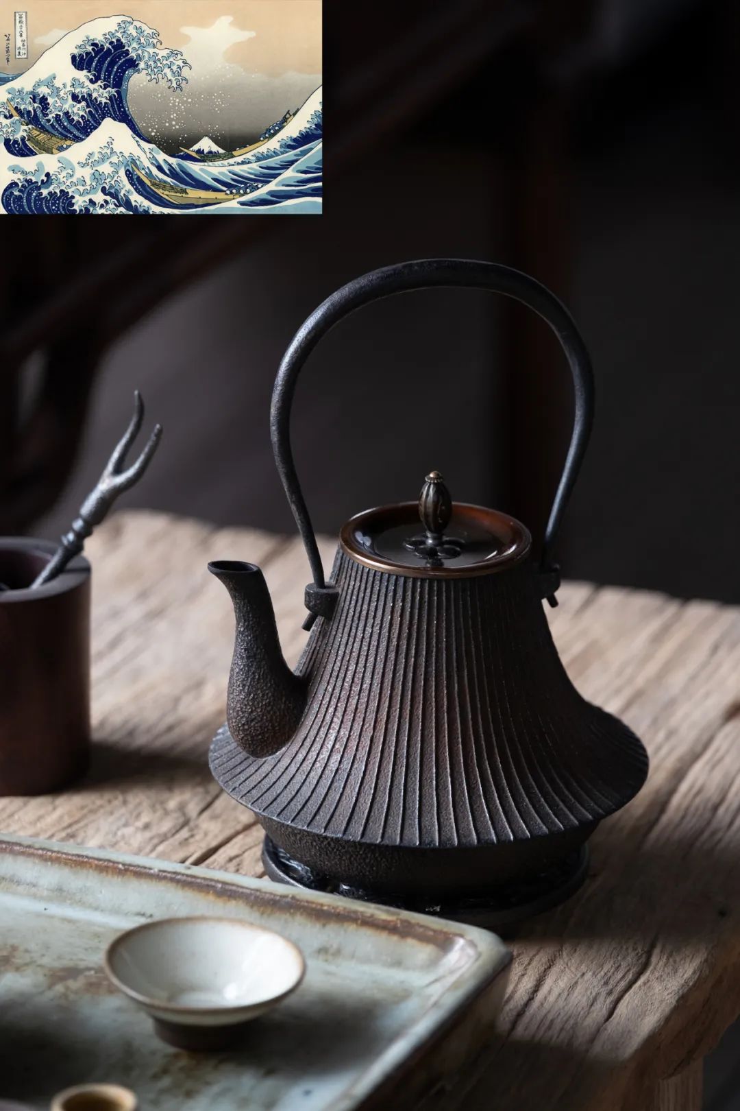 一把烧开水的壶,日式烧茶铁壶
