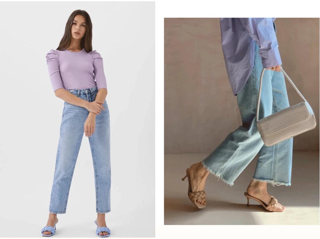 阔腿牛仔裤必备鞋,夏天穿的牛仔裤女推荐什么