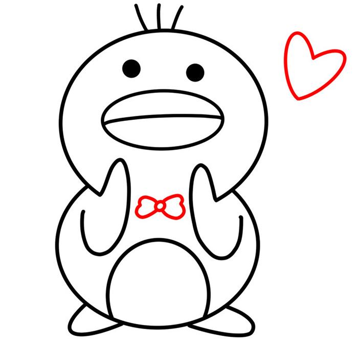 小黄鸭简笔画大全可爱卡通,画小黄鸭简笔画可爱