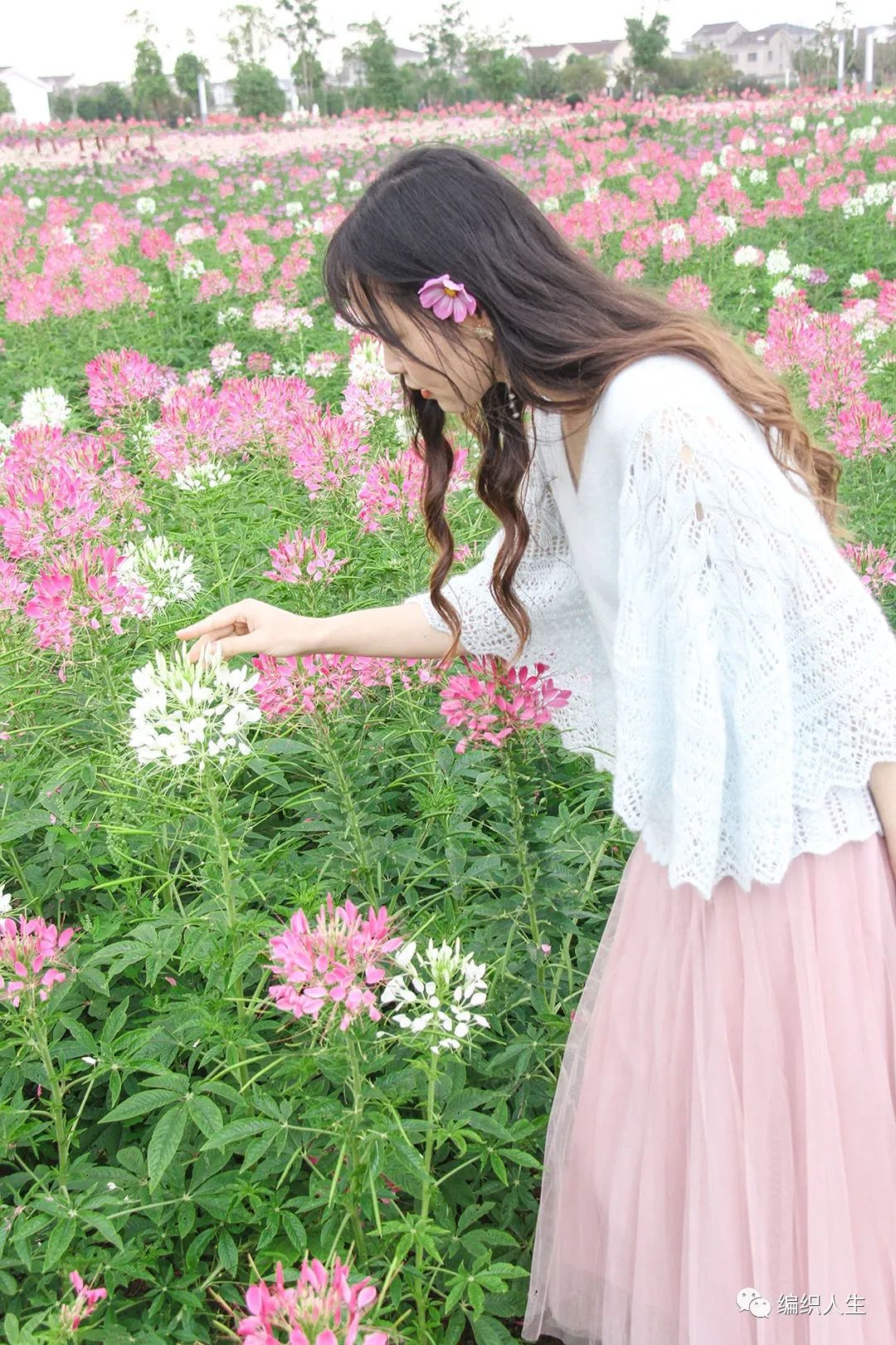 显瘦镂空马海毛毛衣开衫编织教程,马海毛落肩袖开衫编织教程