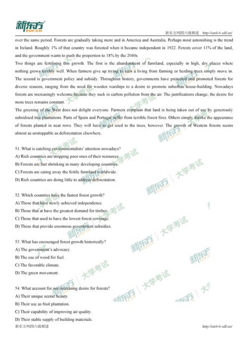 2020年12月英语四级真题第三套讲解,2020年6月英语四级真题及答案解析