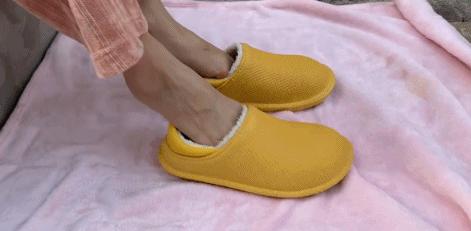 穿着舒服加绒防雨鞋,冬季慵懒风鞋防水