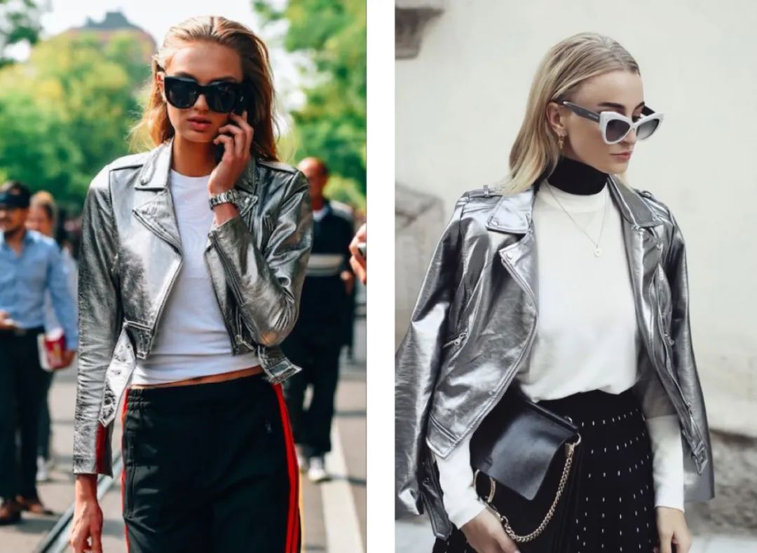 金属风单品,金属感银色和白色