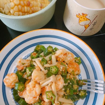 青笋炒虾仁减脂餐,虾仁炒西兰花减脂餐做法