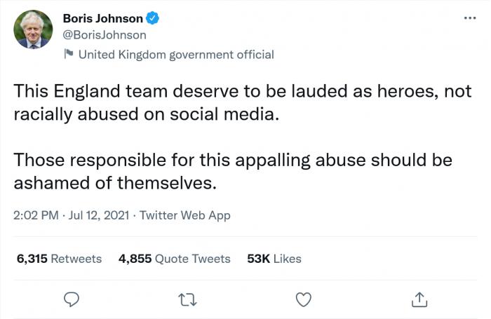 英格兰队罚丢点球，三名黑人队员在社交媒体上遭种族谩骂