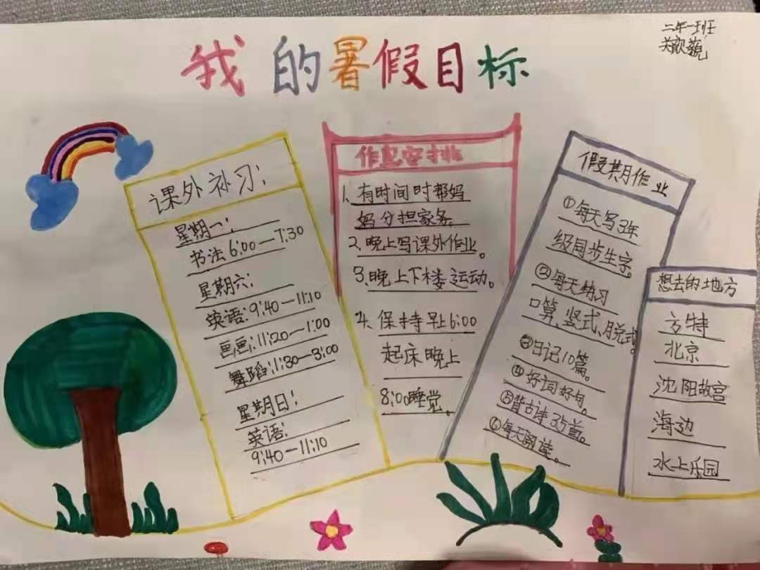 一年级暑假作业布置五育并举,五育并举暑假作业美篇