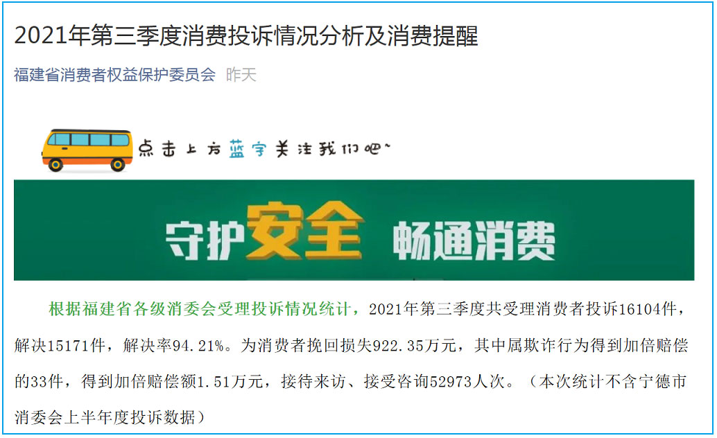 海外代购、校外培训、“纸螃蟹”福建消协提醒……