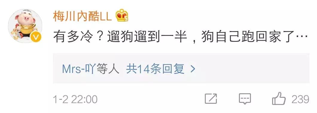 自从入冬以来，再也没有过*生活性**……