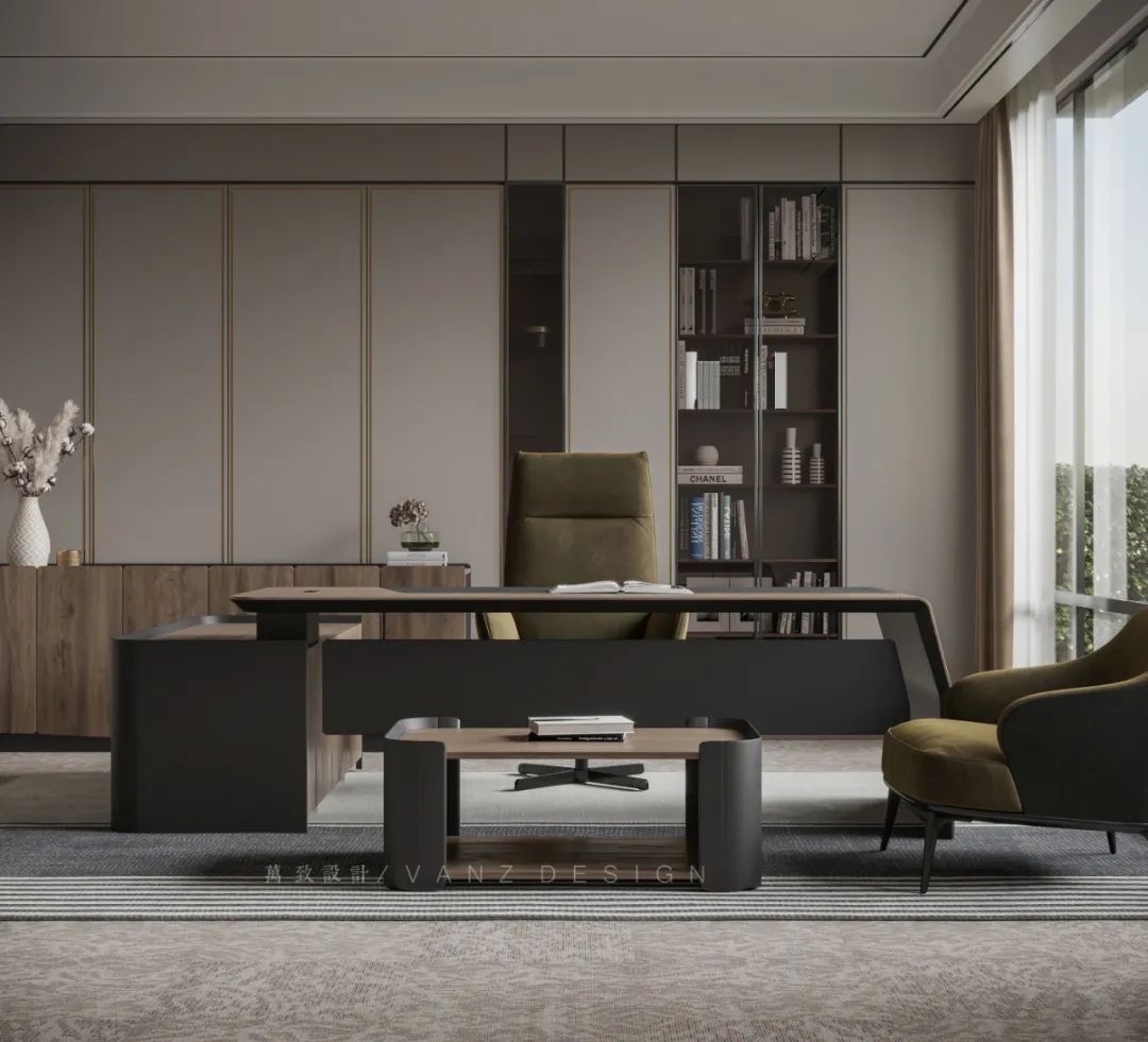 高档董事长办公室装修案例欣赏,董事长办公室豪华装修现代感