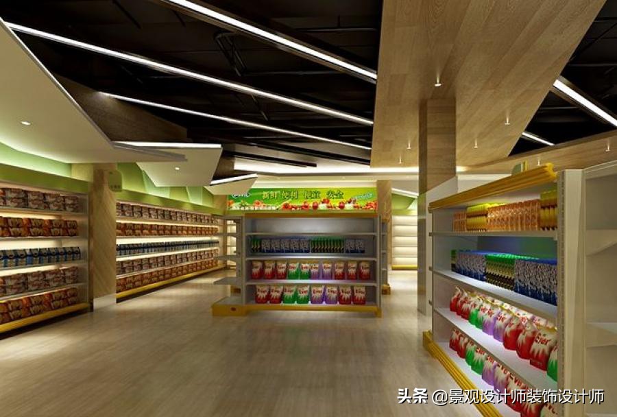 商场店铺设计案例图纸,超市设计图解大全