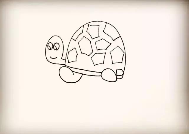 儿童画小乌龟简笔画视频,创意小乌龟儿童画图文