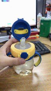 圆圆胖胖的喝奶杯，小鹿角也太可爱了吧