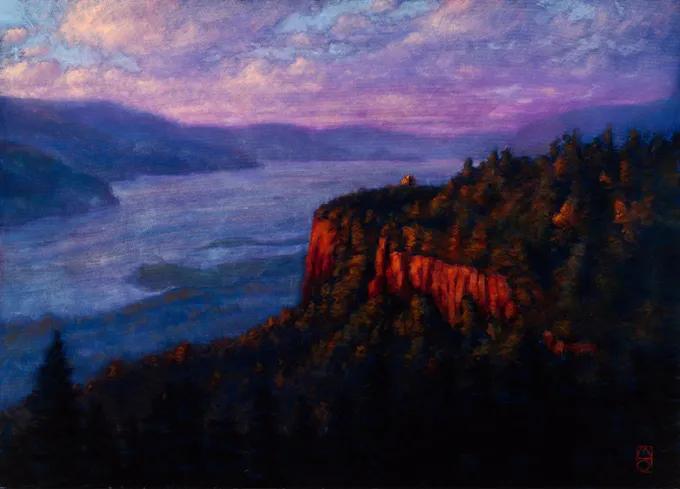 光感特别强的油画风景作品,厚重浓艳的油画风景很浪漫很美