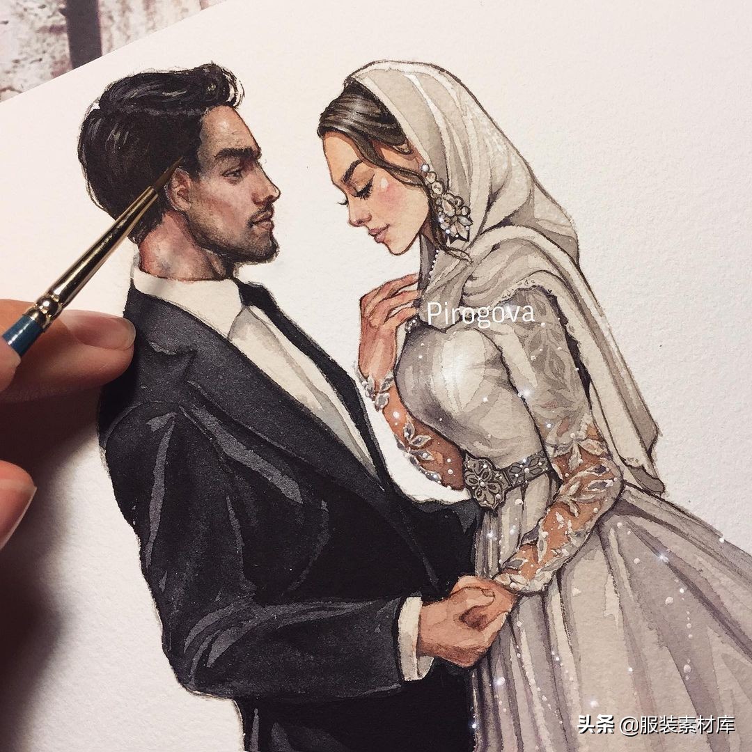 100幅手绘画图片大全,时装画手绘100例书