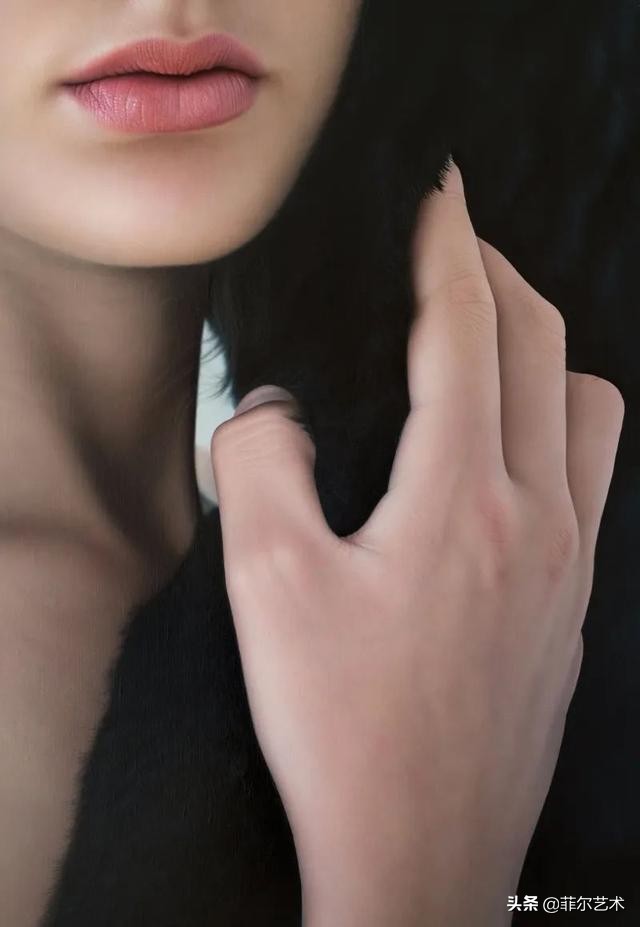 美女画家画美女，怎么看怎么美，看着她的画呼吸都要停滞了