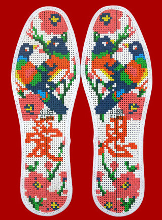 有含义漂亮鞋垫花样图案,手工艺术鞋垫