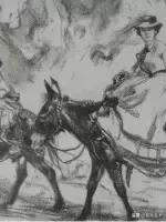 门采尔自画素描高清大图,素描大师门采尔著名作品