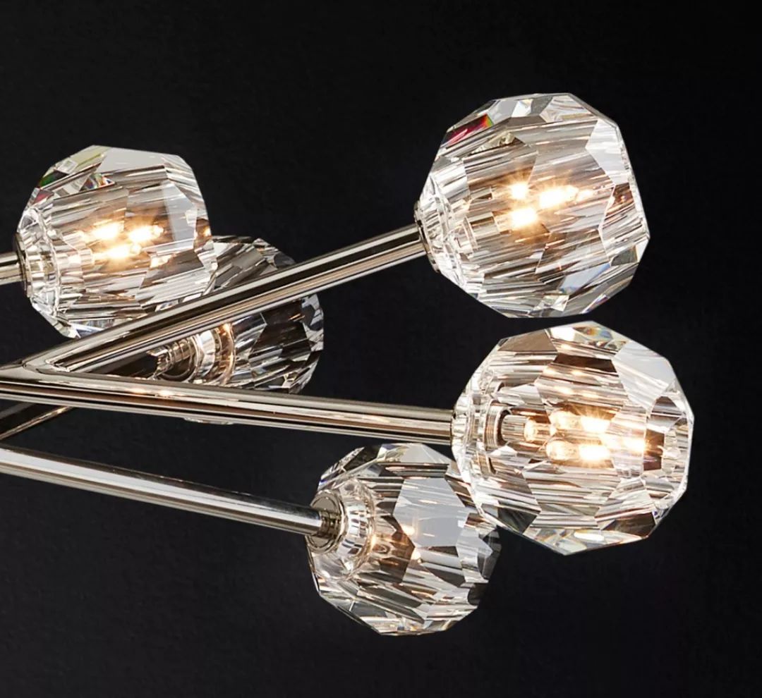 手工铜制水晶灯饰,水晶石手工灯