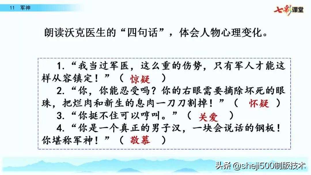 五年级下册语文第11课军神预习,五年级下册部编版11课军神预习