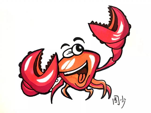 画小龙虾可爱又简单,小朋友画小龙虾