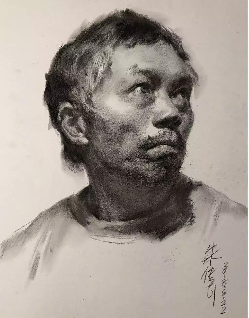 央美状元朱传奇素描,央美朱传奇