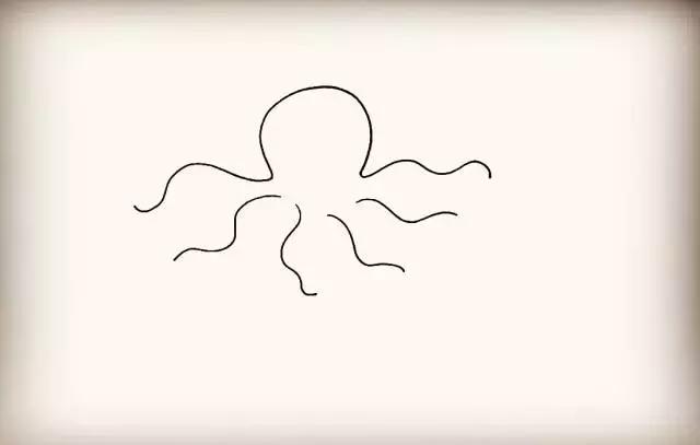 大王乌贼vs巨型章鱼简笔画,简笔画小章鱼的画法