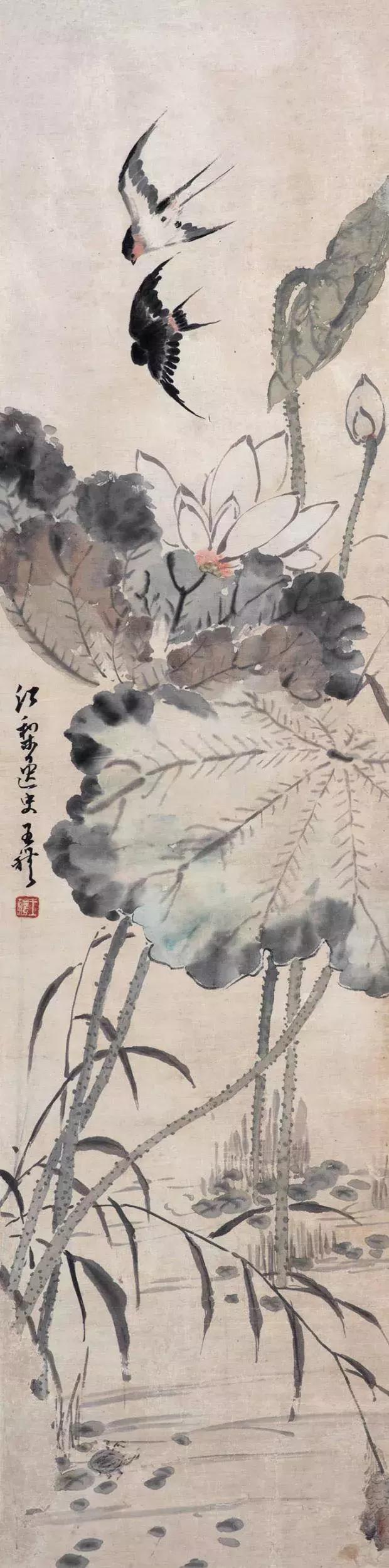 潘天寿100幅花鸟画欣赏,潘天寿花鸟画简史