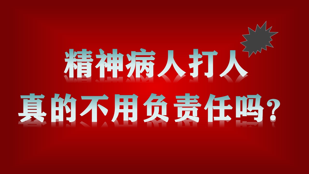 精神病打人需要负法律责任么,精神病人打人不犯法