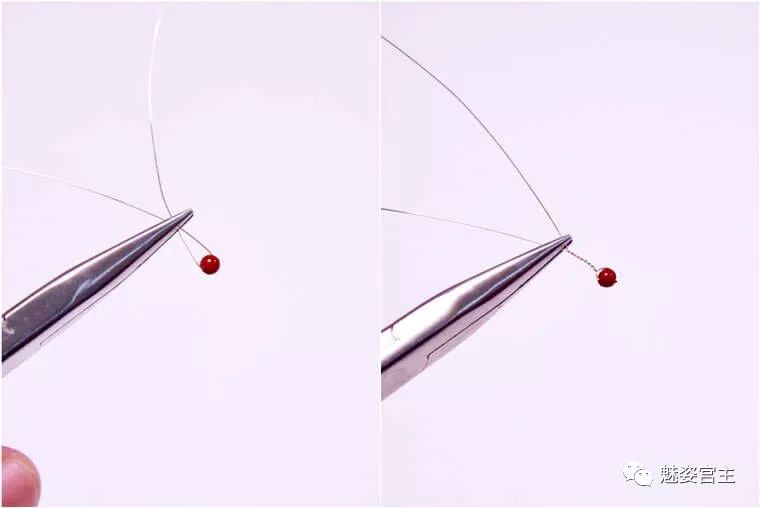 简单耳坠扭扭棒,菱形水晶珠耳饰教程